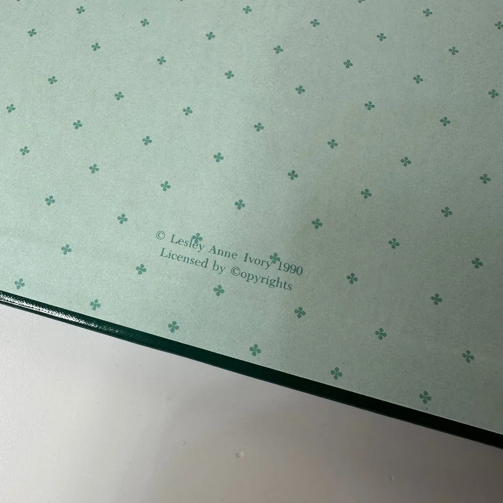 Vintage 1990 Cat Guest Book Lesley Anne Ivory Markings Green‎ Hardcover Unused